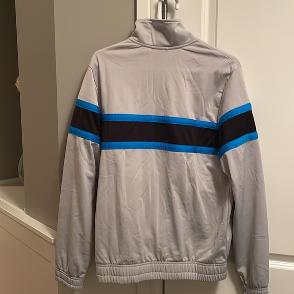 Men’s Puma track jacket. Gray with blue and black stripe. Size small. - Picture 4 of 4